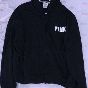 PINK VS ZIPUP WITH COLORFUL DESIGN ON HOOD